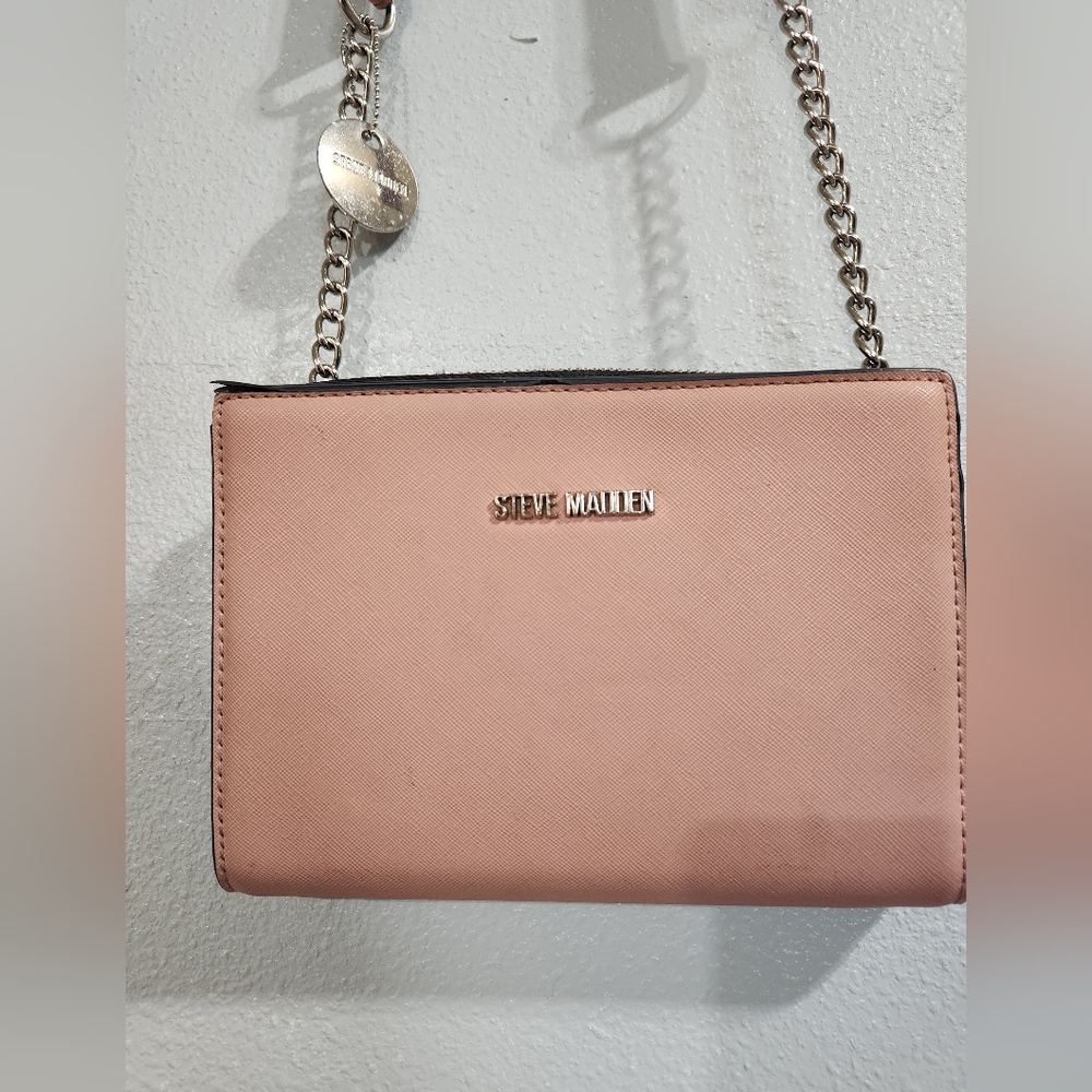 Steve Madden Pink Crossbody Bag Double Wallet Zip Pocket